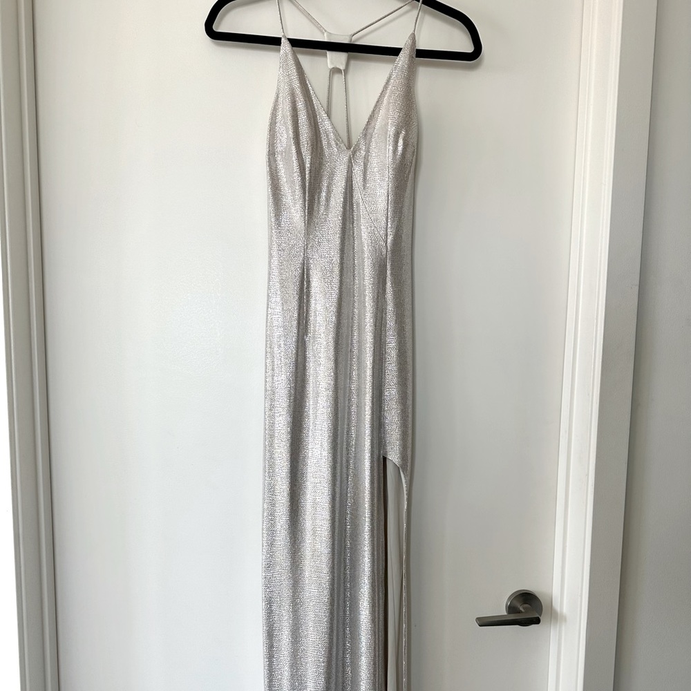 New Aidon Mattox slit long dress